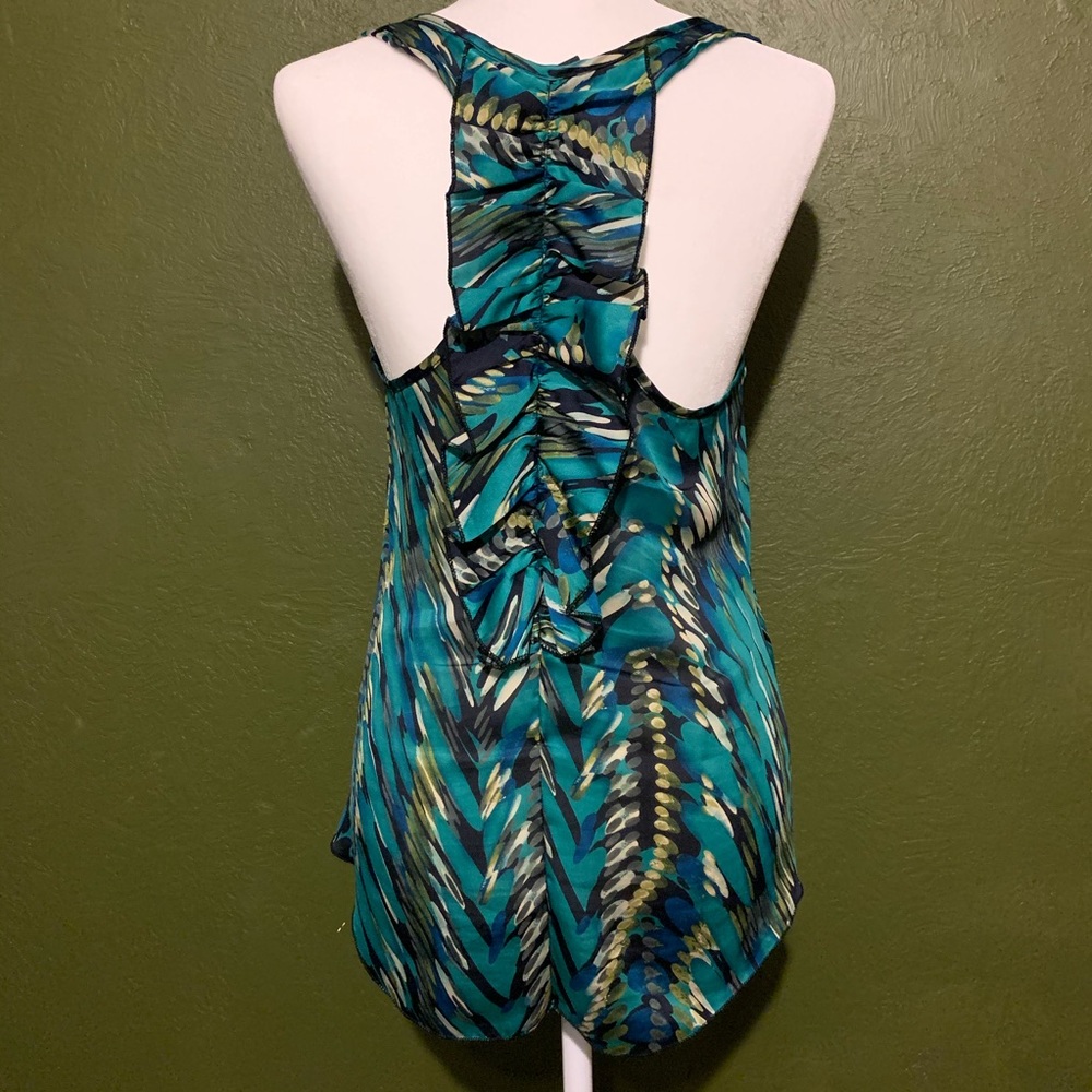 Ruffled Racerback tank S